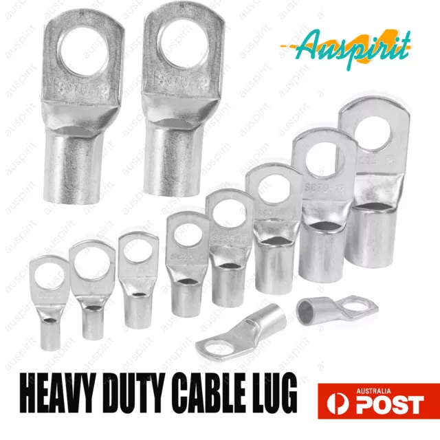 1pc Heavy Duty Auto Battery Cable Lug Ring Terminals Easy Crimp Solder Connector