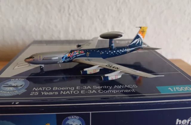 Herpa Wings 1:500 515269 - Boeing E3-A AWACS Nato "25 Years AWACS" LX-N90443 OVP
