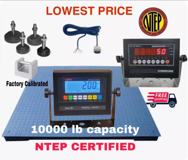 NTEP Certified Industrial Floor Scale - Pallet Scale - 48x48 10000 lb