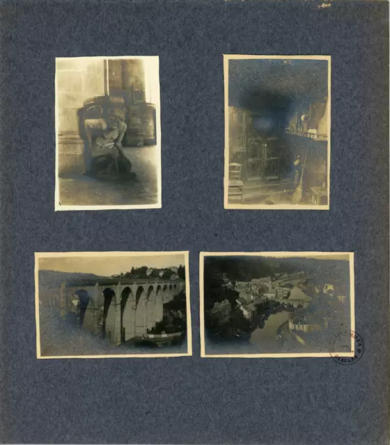France, un viaduc et des vues diverses à identifier   vintage silver print,ens