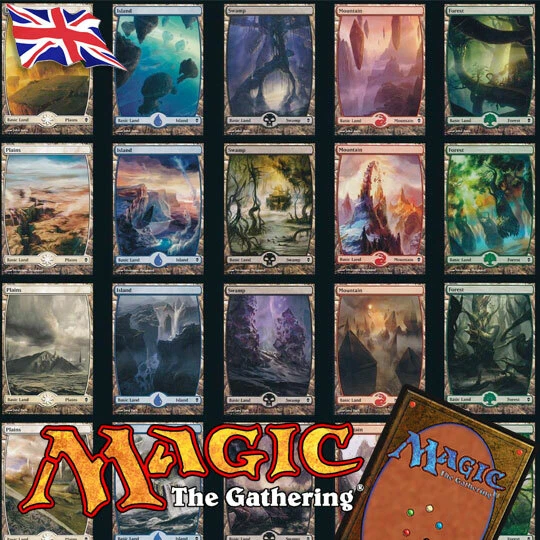 MTG Original Zendikar Full Art Plains Island Swamp Mountain Forest Lands NM/M
