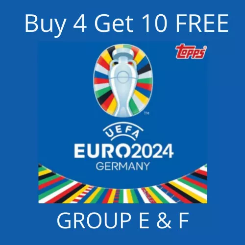 EURO 2024 DEUTSCHLAND - UEFA TOPPS Aufkleber - GRUPPE E - GRUPPE F - LEGENDEN