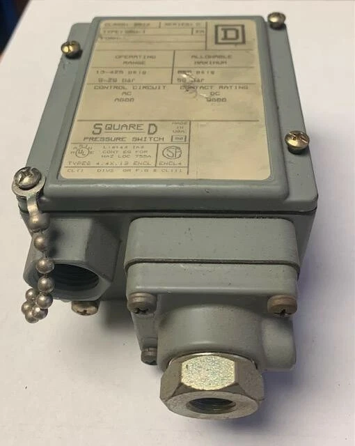 SQUARE D 9012GBW1 Diaphragm Pressure Switch Differential 16 to 90 psi