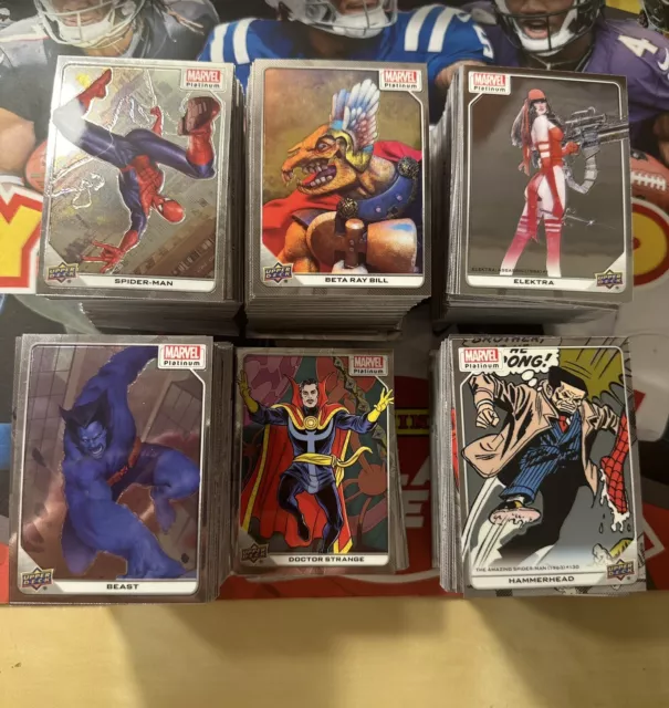 2023 Upper Deck Marvel Platinum 500+ Card BASE LOT NO INSERTS DUPES NOT A SET !!