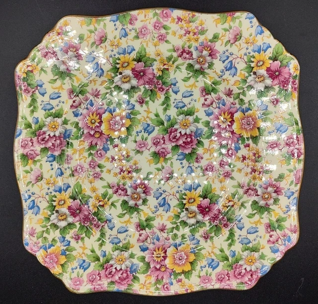 Vtg 1940s Royal Winton Cheadale Luncheon 8" Plate Made In England