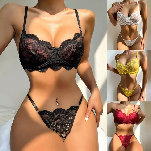 Set Di Biancheria Intima Da Donna In Pizzo Sensuale Erotico Sexy In 2 Pezzi A