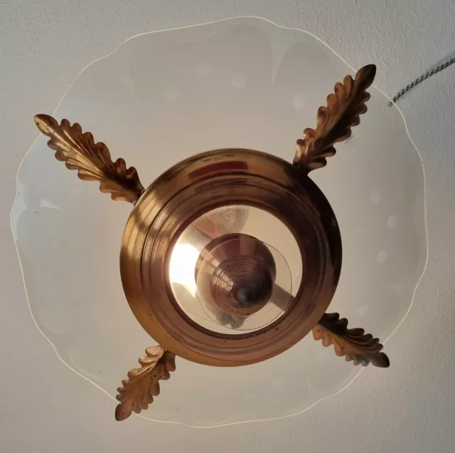 tolle Art Deco Deckenlampe UFO - Schalenlampe - Modernist France um 1940 3