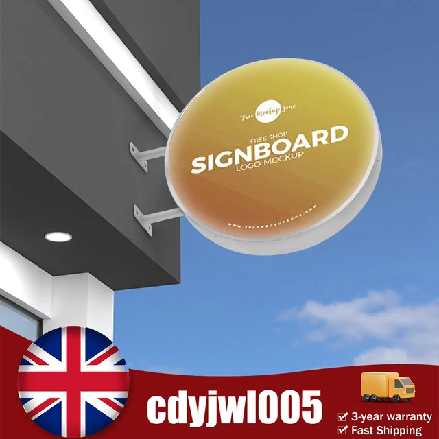 Round LED Light Box Double Sided Advertising Illuminated Projecting