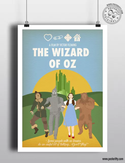 WIZARD OF OZ - Minimalist Movie Poster Posteritty Minimal Print Dorothy Yellow