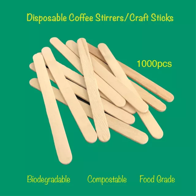 11.4cm Coffee Stirrer Craft Stick Waxing Stick Ice Cream Stick Food Grade 1000pc