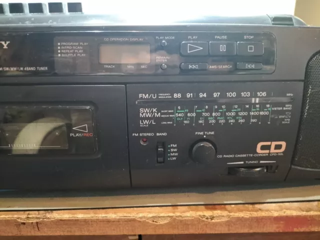 Sony CFD-50L Stereo CD Radio Cassette Recorder - Vintage