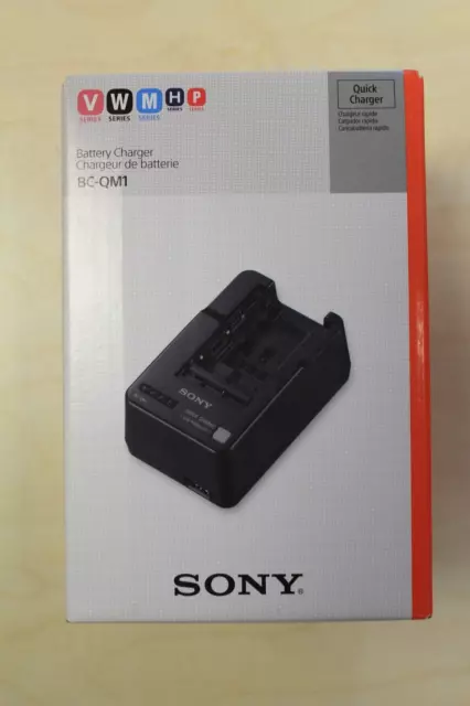 Sony BC-QM1 Cargador de Batería para W,M,V,H, P Series (1500mA, USB)
