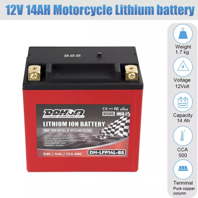 14L-BS Lithium Iron LiFePO4 Battery for 2021-2023 Harley Davidson Pan America