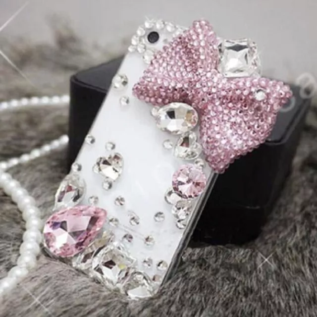 Handmade Luxury Bling Diamond Rhinestone Crystal Jewelled Back Phone Case Cover