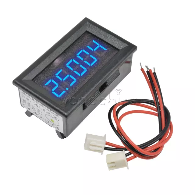 LED 5 Digit DC 0-4.3000-33.000V Digital Voltmeter Voltage Meter Car Panel Blue