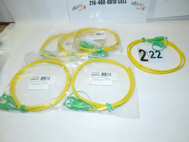 6pc.  Optimum Fiber Optics 1meter Dual Fiber SC/APC, OFNR 6pc.