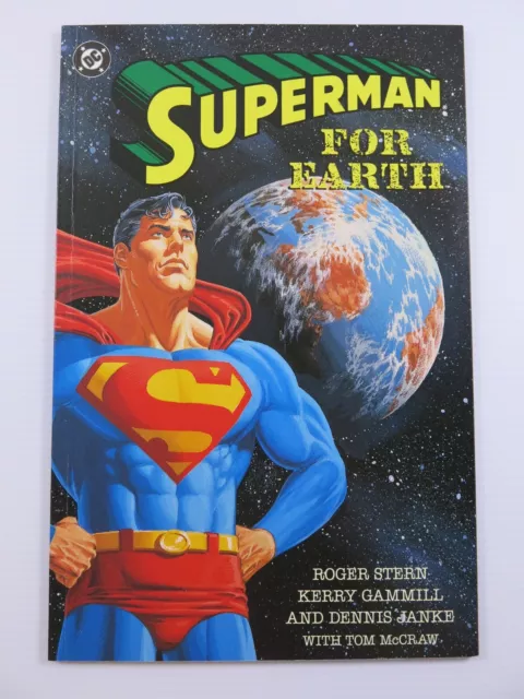 Superman FOR EARTH 1991 Roger Stern Graphic Novel DC Comics TPB Vintage
