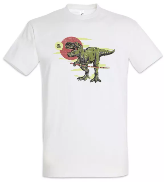 T-shirt Tyrannosaurus Samurai Ninja Giappone Rex T-Rex Bushido guerriero spada dakana