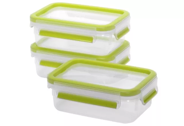 EMSA HAUSRAT Frischhaltedose Clip & Close 0,55l 3er Set hellgrü