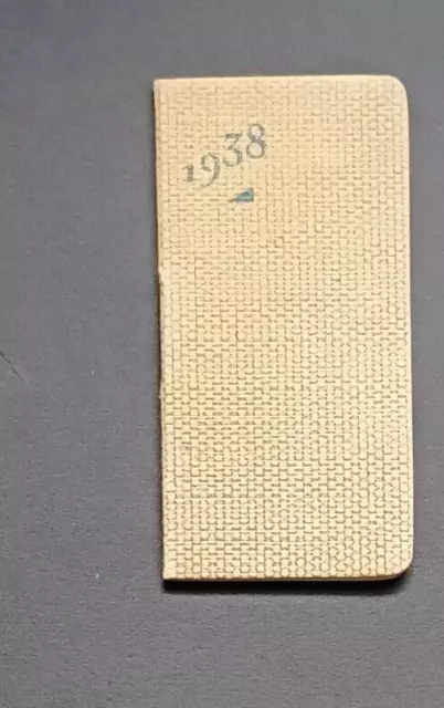 Calendarietto Francese  1938
