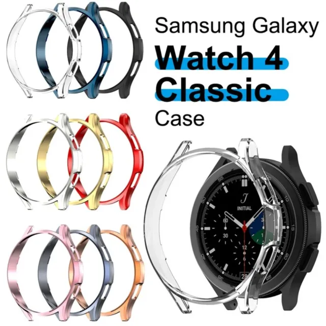 For Samsung Galaxy Watch 4 Classic 42mm 46mm PC Case Cover W/ Screen Protector