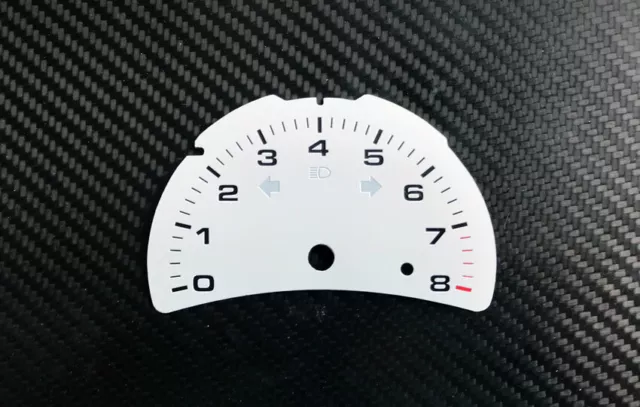 Cadran de Compteur Vitesse Convient pour Porsche 911 996 Calibre Blanc Speedo