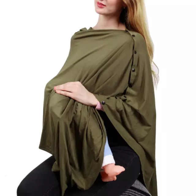 UK Multifunctional Soft Stretch Scarf Breastfeeding Nursing Cover (Green) 3