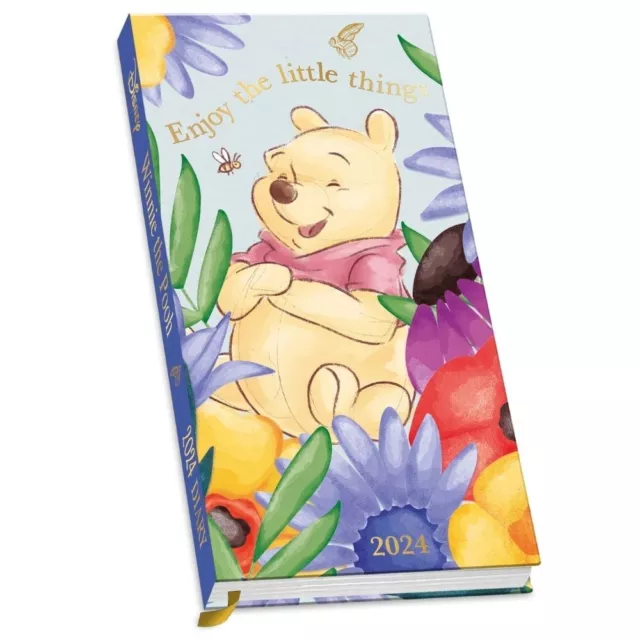 2024 DIARY, WINNIE the Pooh, Slim Hardback Week to View Diary, Official