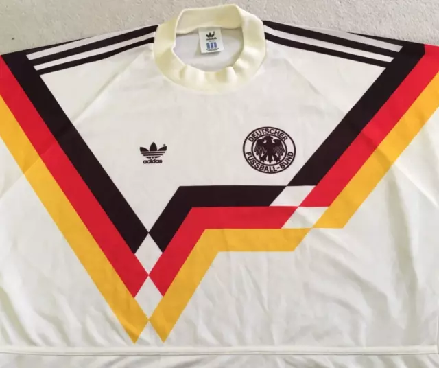 West Germany 1990 - 1992 RARE vintage made in UK adidas shirt size (42-44) L 3