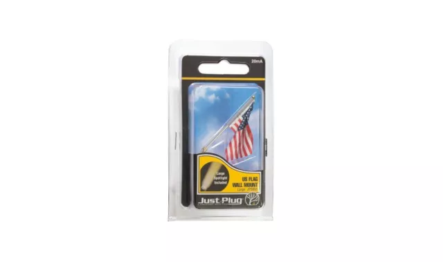 Woodland Scenics JP5954 Just Plug Lighted Wall Mount - U.S. Flag (Medium)