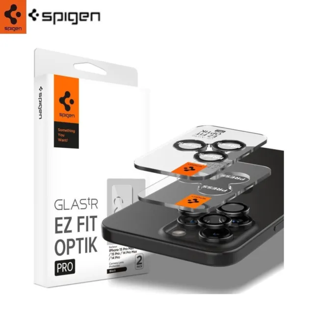 Spigen 2x Kamera Schutzglas für iPhone 15 Pro / 15 Pro Max Tempered Glass 9H