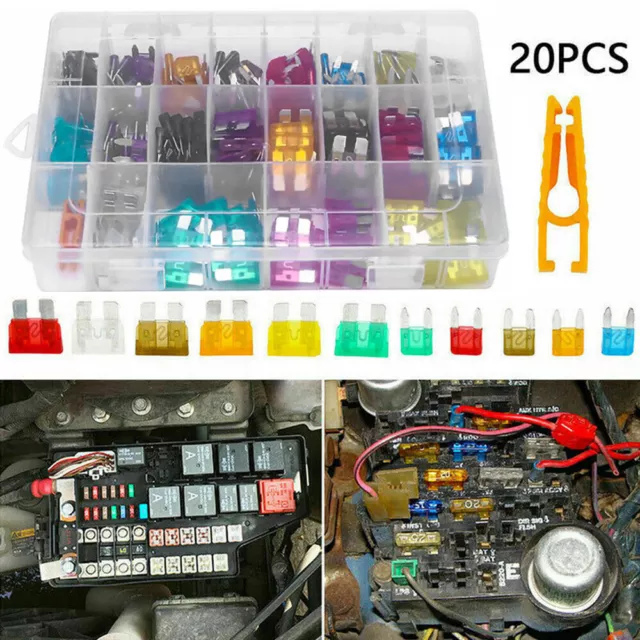 220pcs Car Assortment Fuse Blade Assorted Kit Set Blade Auto Truck Automotive