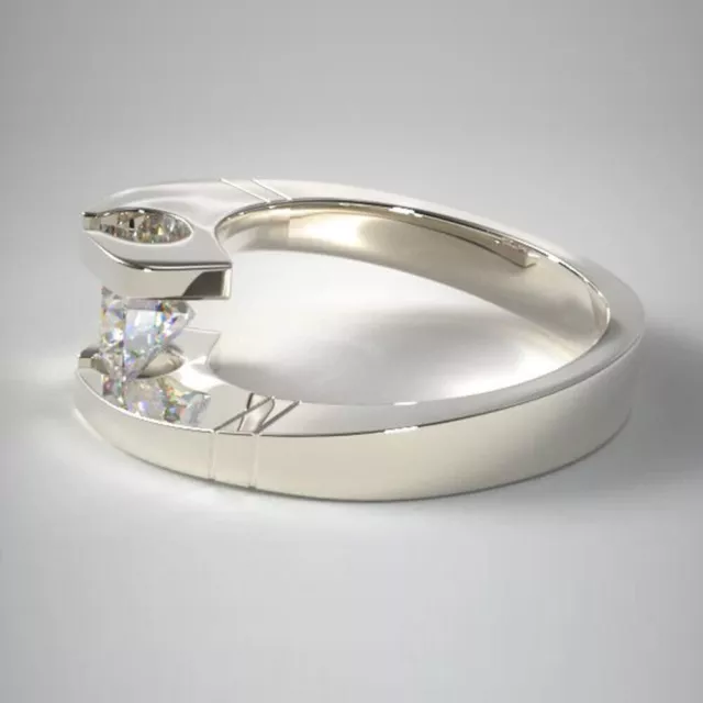 Anello con diamante solitario a taglio rotondo IGI GIA da 0,60 ct, oro... 2