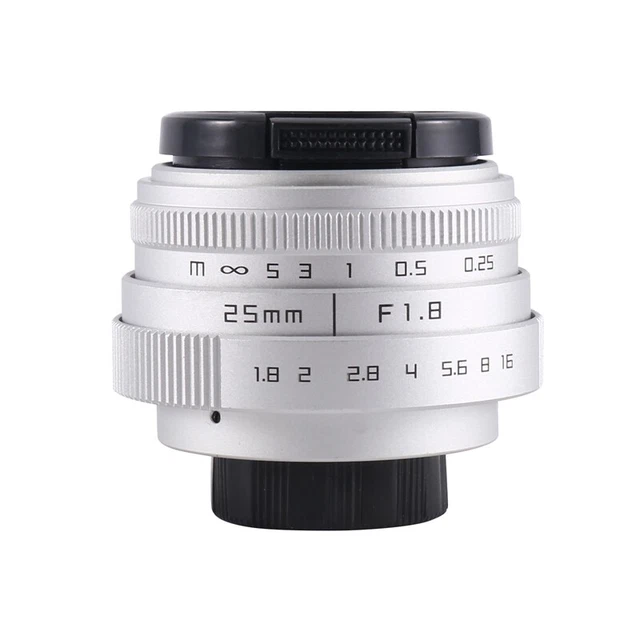 Obiettivo TV 25 MM F1.8 -C/obiettivo CCTV per montaggio manuale fotocamera 16 mm C Fo V7R6