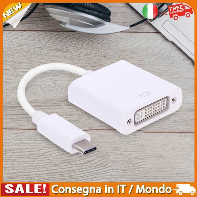 IT Type C USB 3.1 Male to DVI 1080P Portable Extended Power Adapter Cable