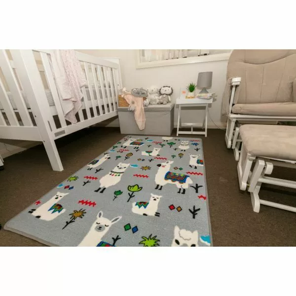 New Children's Rug Playmat Activity Play Mat Llama 100cm x 150cm