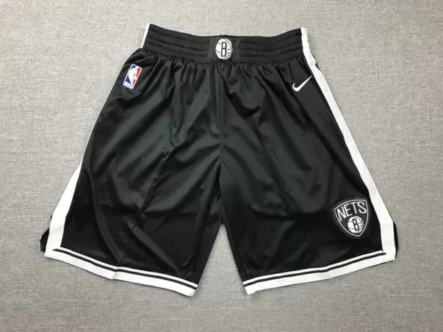 Classic Brooklyn Nets Basketball Shorts Pants Stitched Black