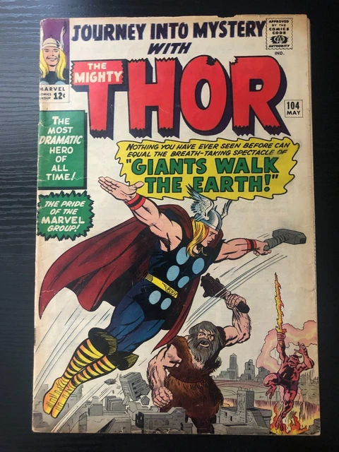 1964 Marvel Comic Book Journey Into Mystery Mighty Thor #104 2nd Enchantress