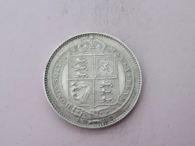 Shilling Silver 1887 Coin High Collectable Grade