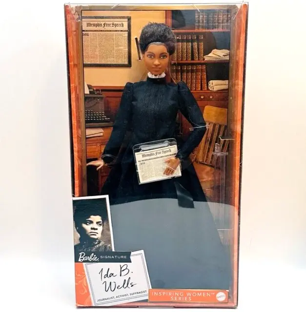 Mattel Ida B Wells Barbie Signature Doll Black History Inspiring Women