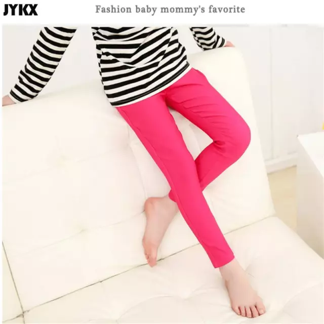 Kids Girl Pants Spring Autumn Candy Color Trousers Child Solid Leggings Children 3