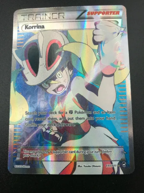 Korrina 111/111 FULL ART Supporter Pokemon XY Furious Fists HOLO NM 2014