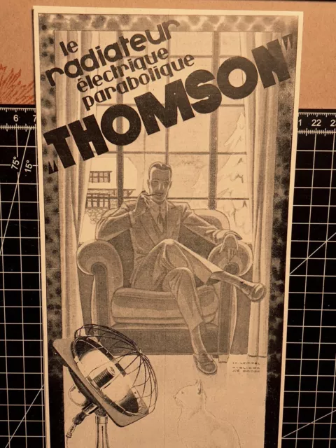 Thomson Heizung Werbung Vintage France 1925 Original Reklame Plakat Poster