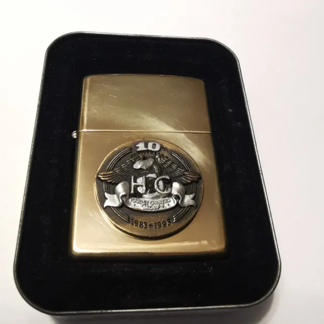 Zippo Brass 10th Anniversary Harley Owners Group