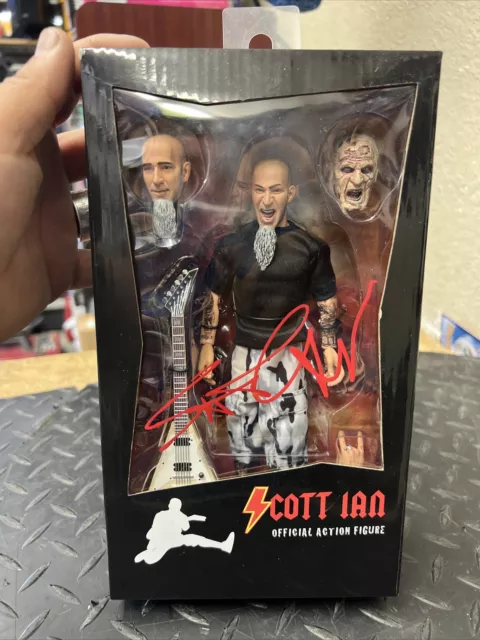 RARE NECA OFFICIAL 8" SCOTT IAN ACTION FIGURE Anthrax New *AUTOGRAPH SIGNED*