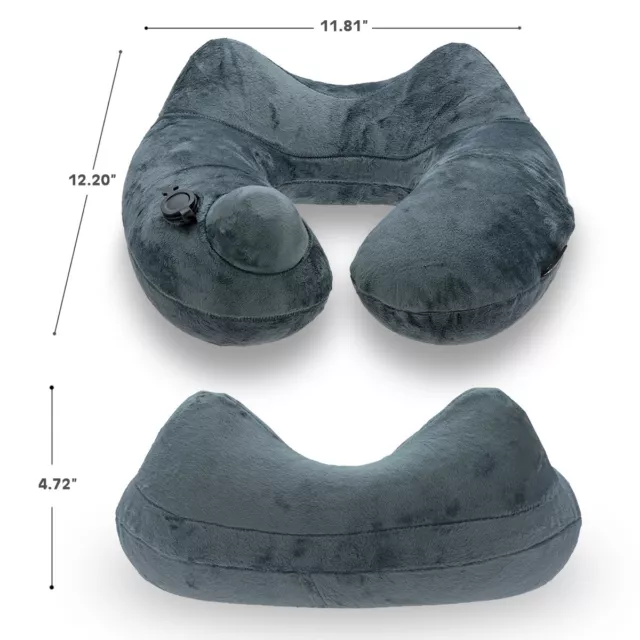 Travel Pillow Foldable Inflatable U-shaped Neck Support Car Airplane Air Cushion 11