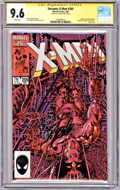 1986 Uncanny X-Men #205 CGC 9.6 SS 🔥 Signed by Stan Lee 🔥 Key Wolverine Cover
