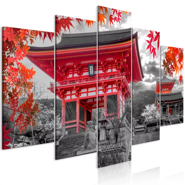 JAPAN KYOTO TEMPEL NATUR  Wandbilder xxl Bilder Vlies Leinwand d-C-0158-b-m