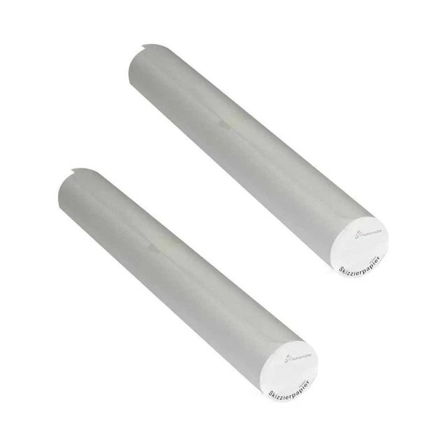 2x* Hahnemühle transparentes Skizzenpapier Skizzenrollen 0,33x100m 24/25g/m²