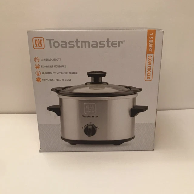 NEW TOASTMASTER 1.5 qt Stainless Steel SLOW COOKER Crock Pot NEW In Box NIB